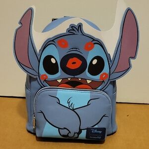 NWT: Loungefly Disney Lilo and Stitch - Stitch Kisses Mini Backpack